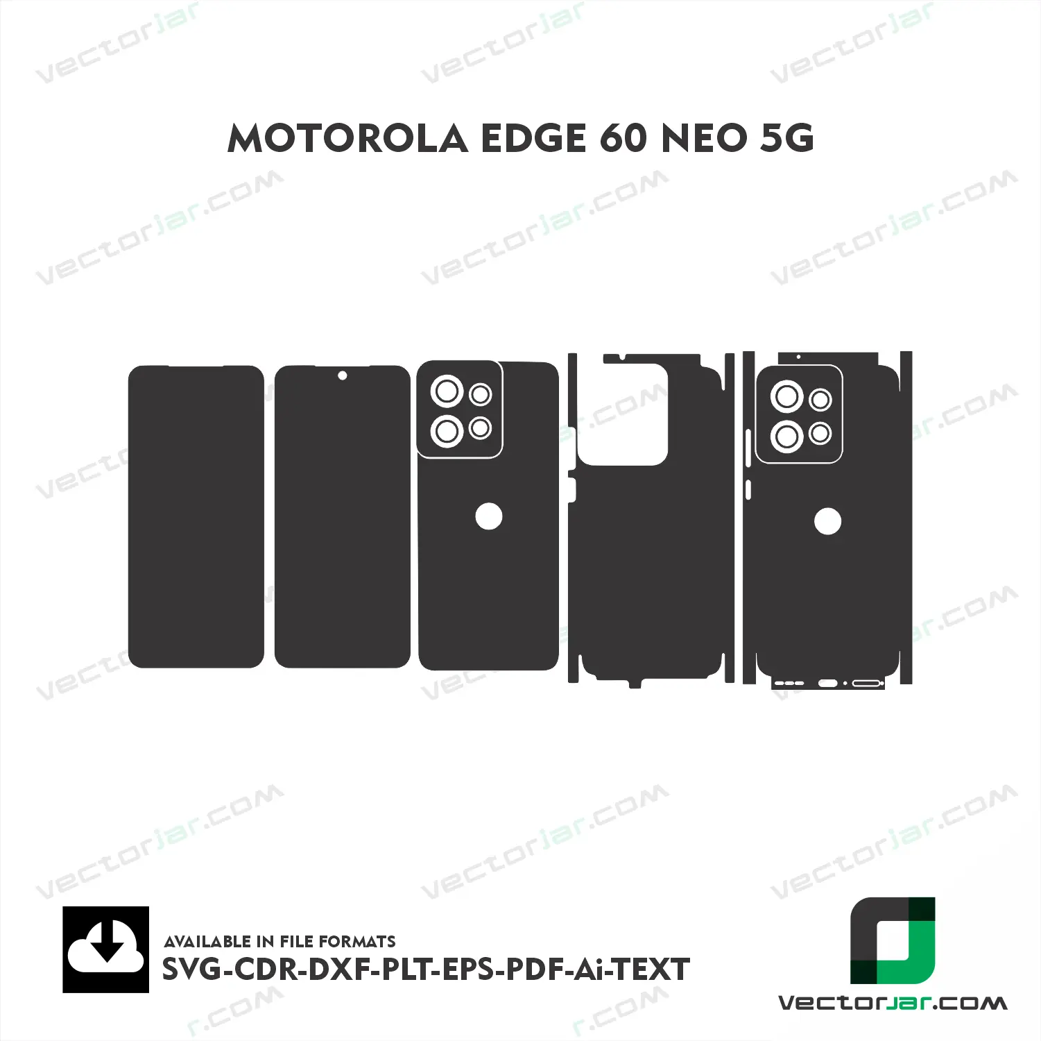 Motorola Edge 60 Neo 5G Exact Fit Mobile Skin Vector Template