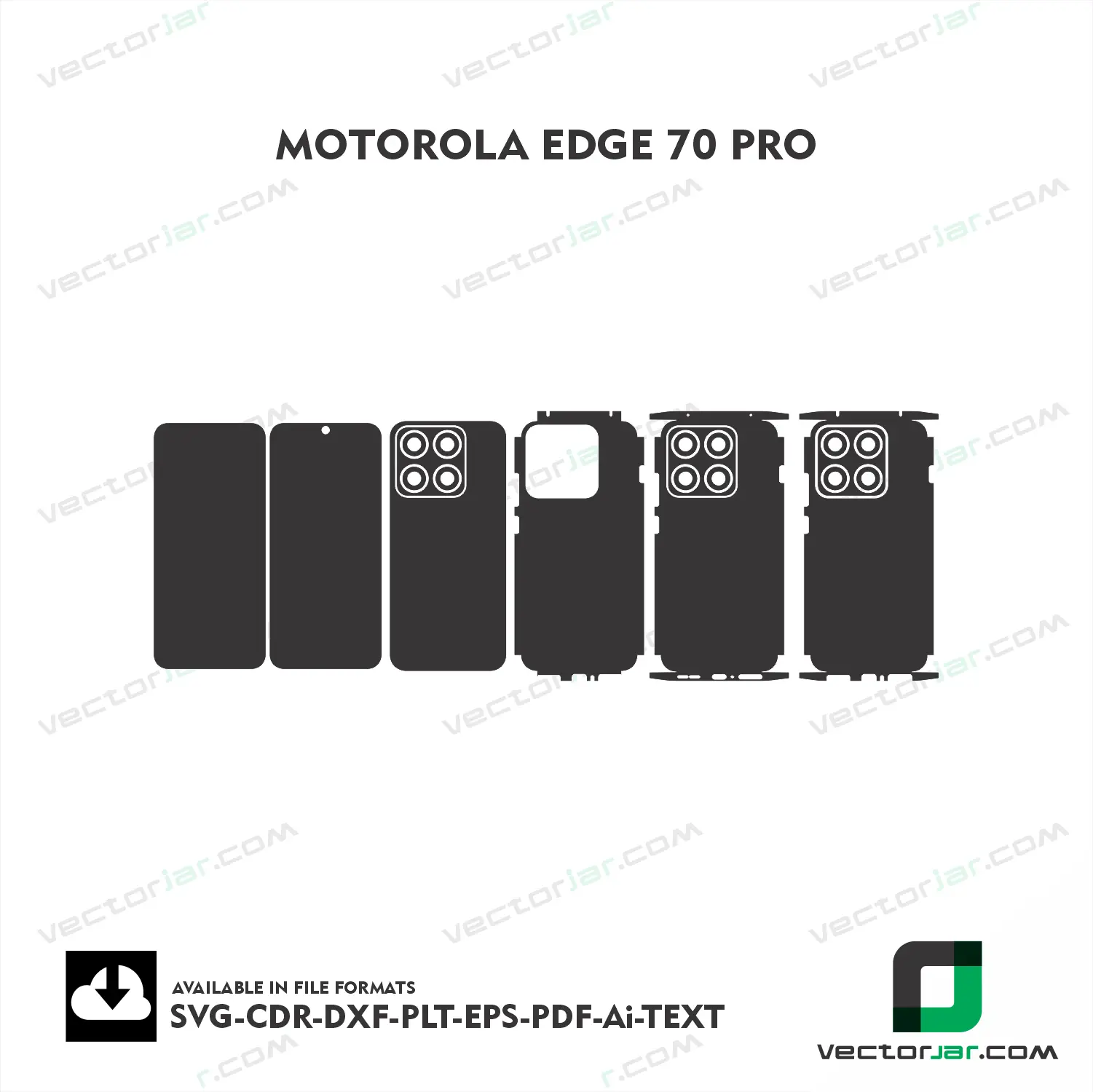 Motorola Edge 70 Pro Exact Fit Mobile Skin Vector Template
