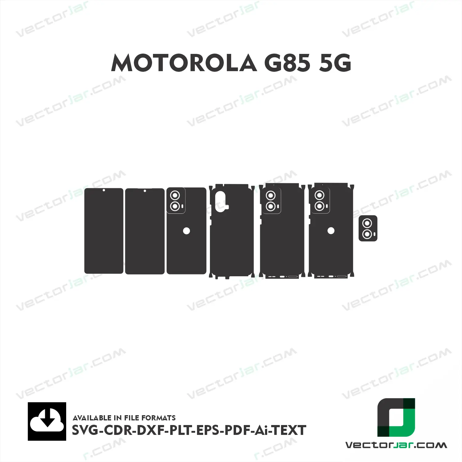 Motorola G85 5G Exact Fit Mobile Skin Vector Template