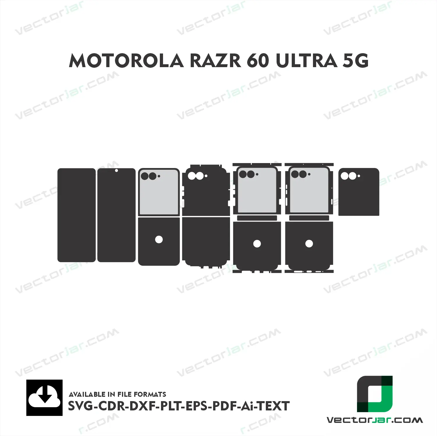 Motorola Razr 60 Ultra 5G Exact Fit Mobile Skin Vector Template