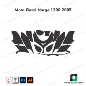 Moto Guzzi Norge 1200 2005 Motorcycle Paint Protection Film and Vinyl Wrap Vector Template