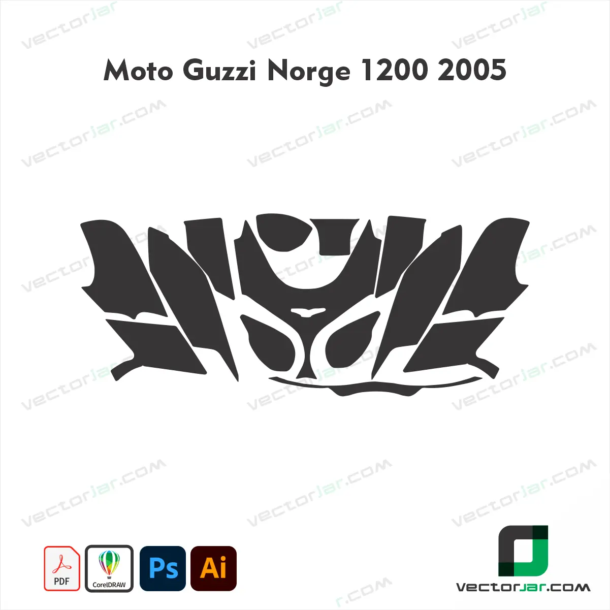 Moto Guzzi Norge 1200 2005 Motorcycle Paint Protection Film and Vinyl Wrap Vector Template