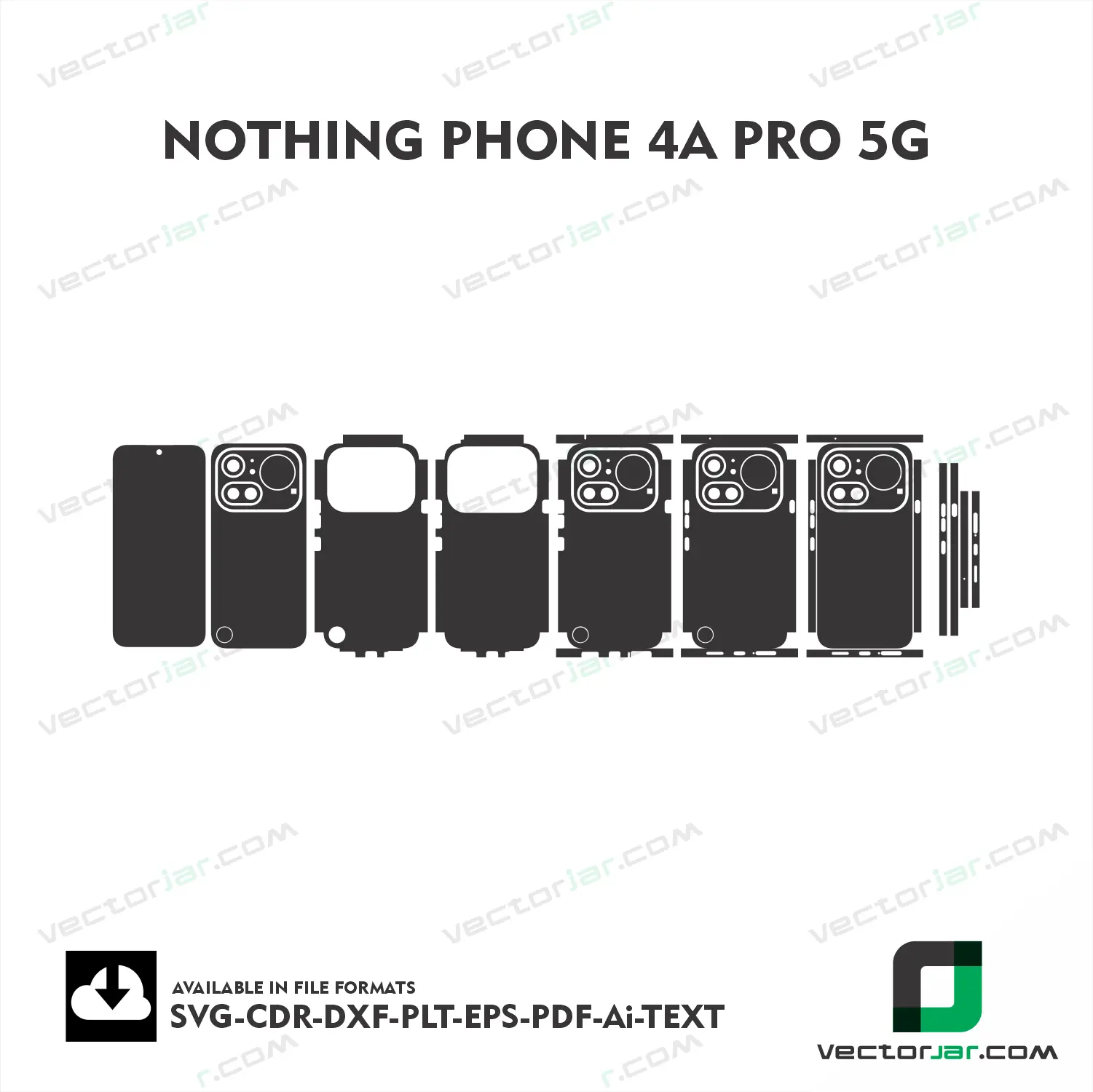 Nothing Phone 4a Pro 5G Exact Fit Mobile Skin Vector Template