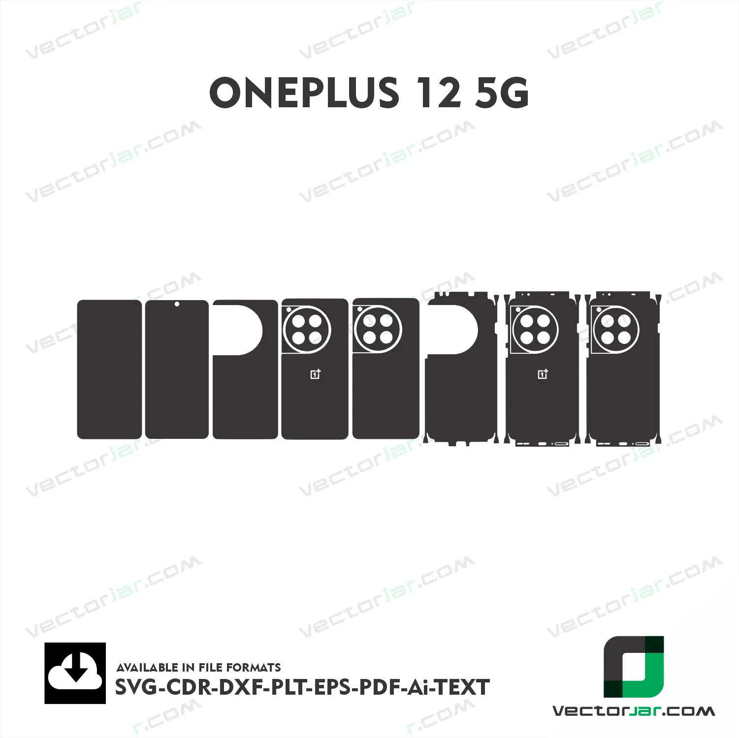 OnePlus 12 5G Exact Fit Mobile Skin Vector Template