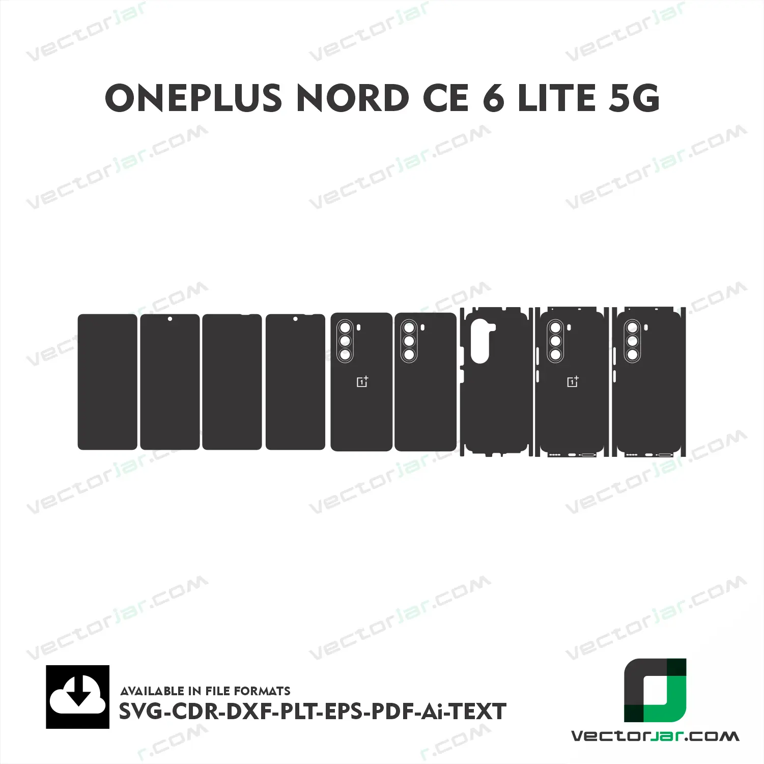 OnePlus Nord CE 6 Lite 5G Exact Fit Mobile Skin Vector Template