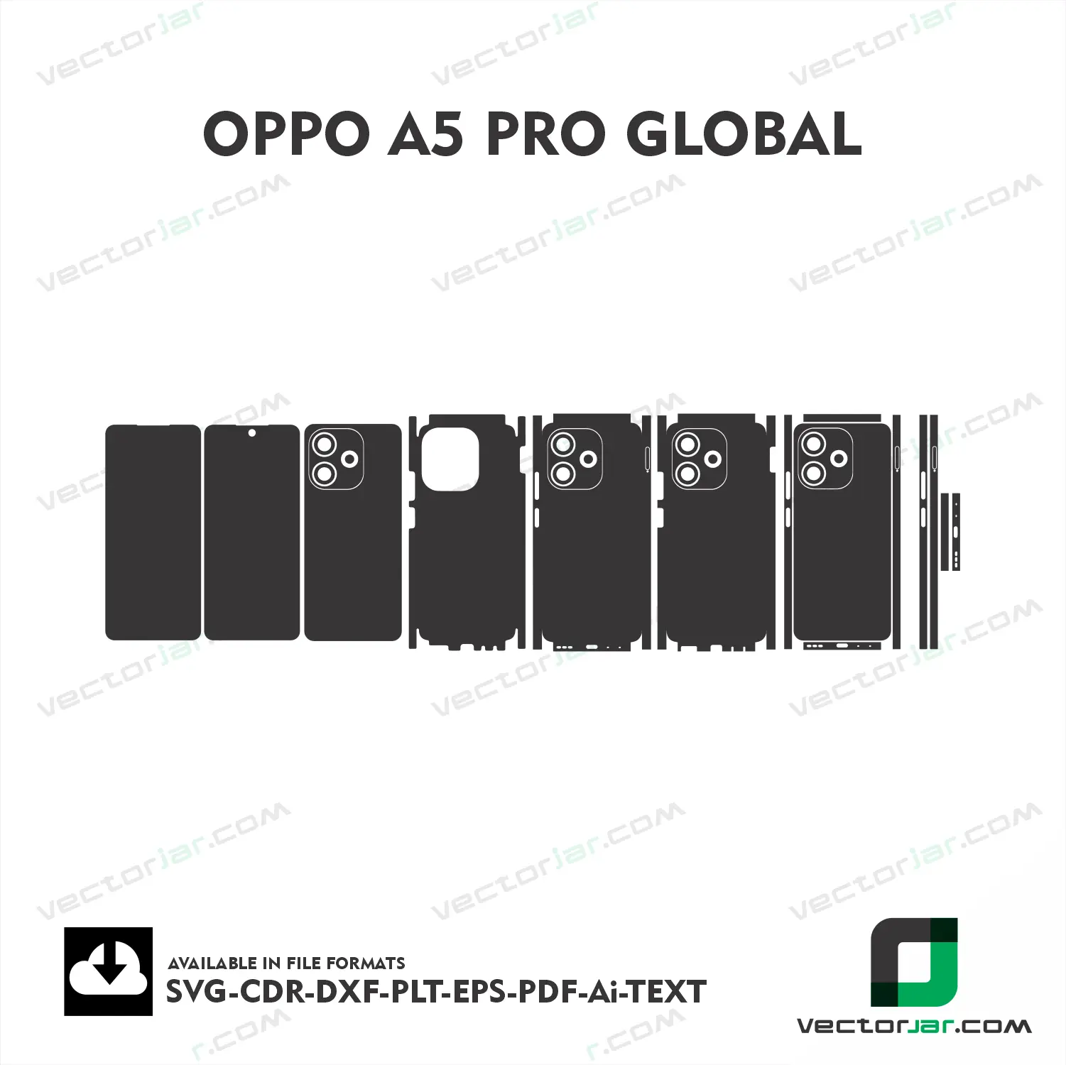OPPO A5 Pro Global Exact Fit Mobile Skin Vector Template