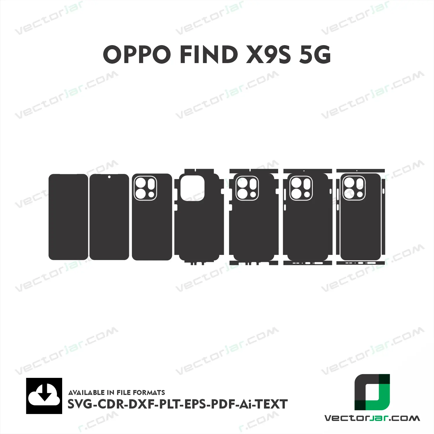 OPPO Find X9S 5G Exact Fit Mobile Skin Vector Template