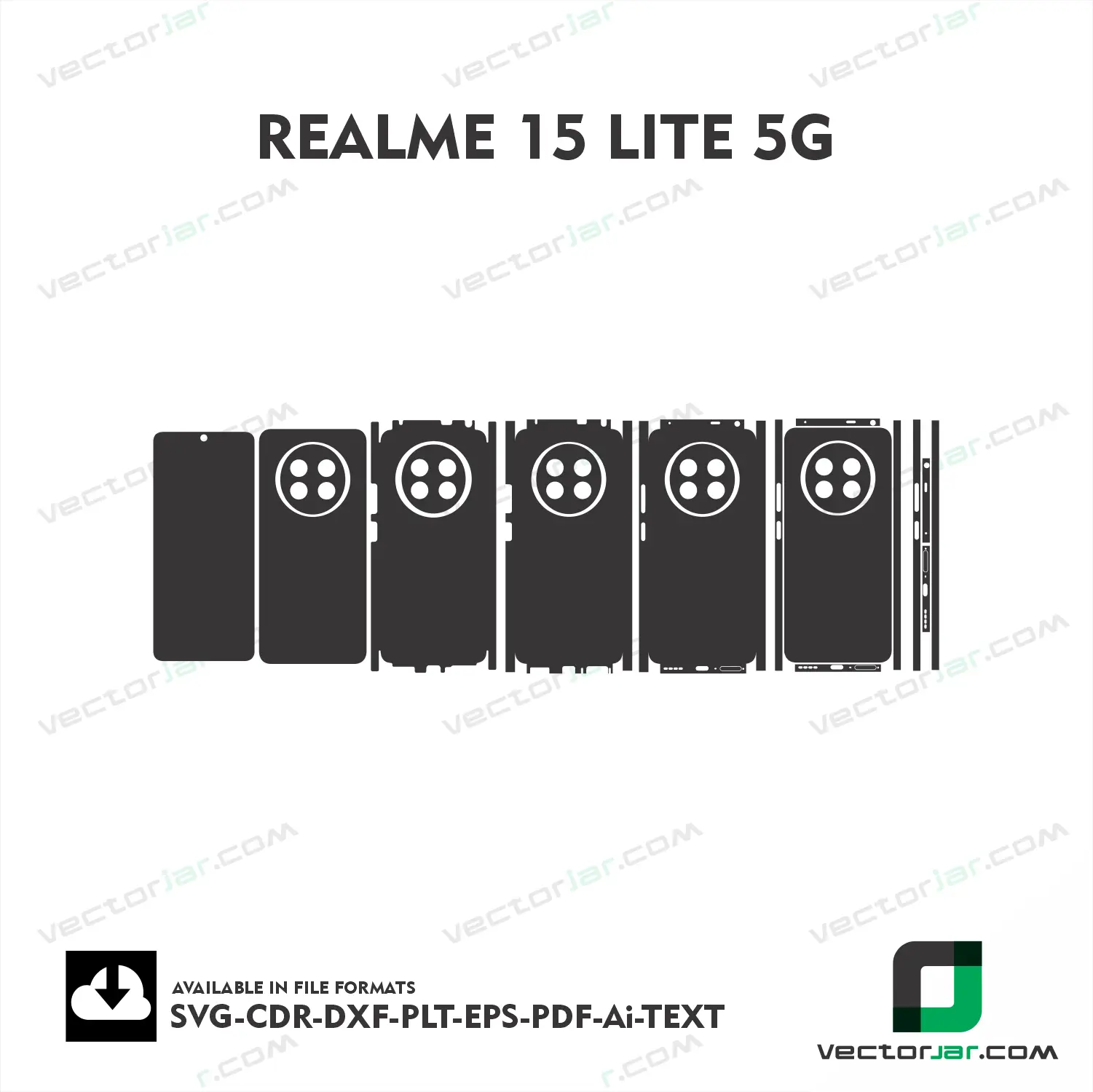 Realme 15 Lite 5G Exact Fit Mobile Skin Vector Template