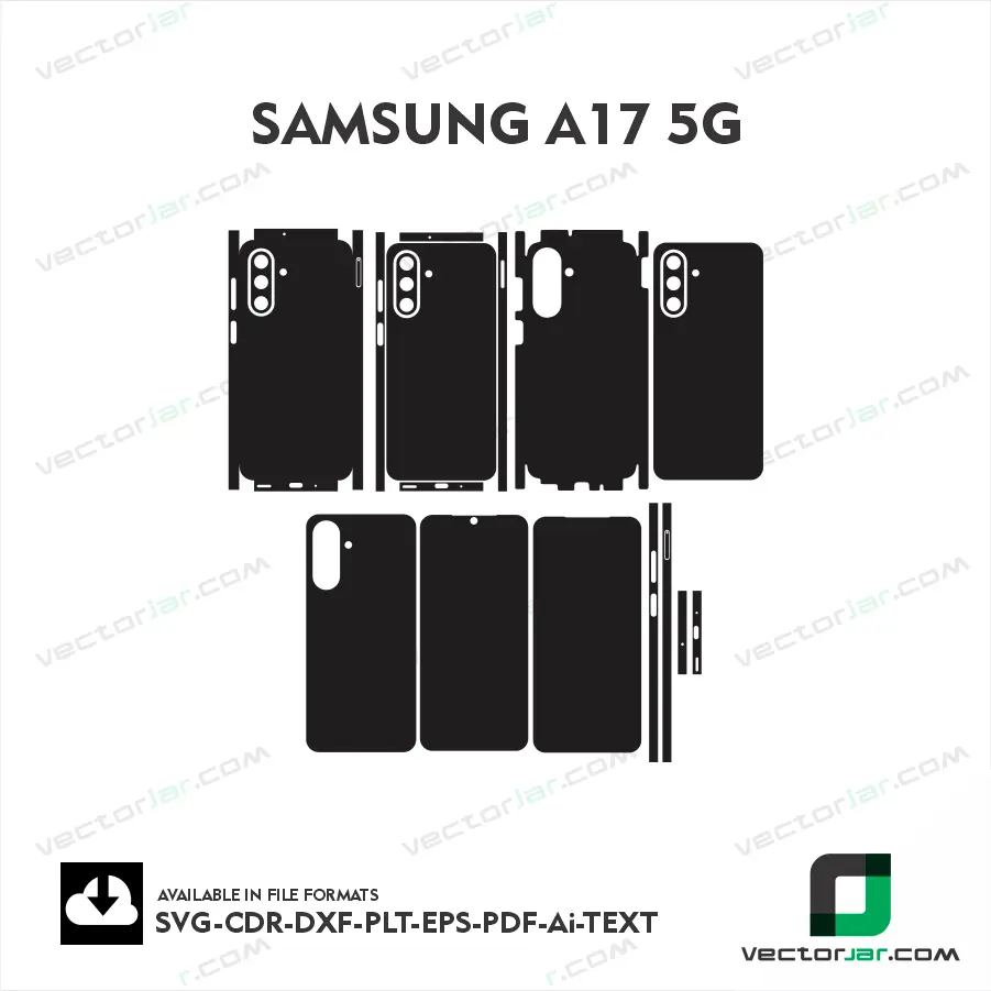 Samsung A17 5G Exact Fit Mobile Skin Vector Template