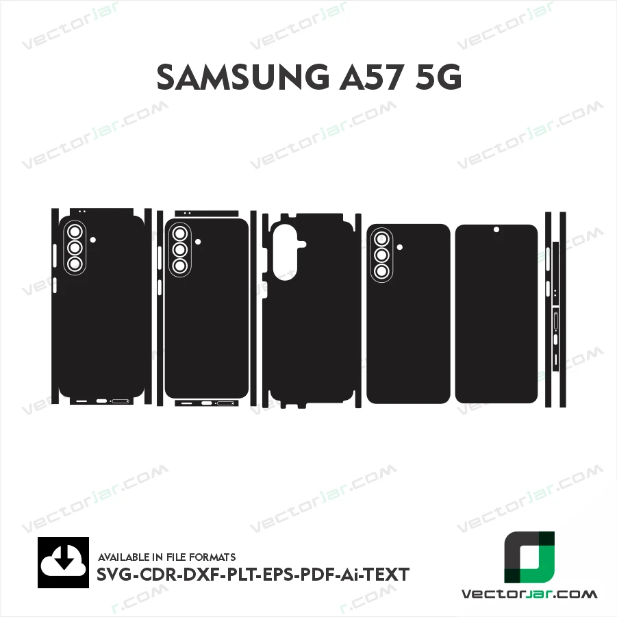 Samsung A57 5G Exact Fit Mobile Skin Vector Template