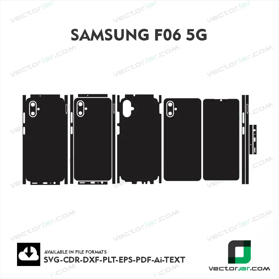 Samsung F06 5G Exact Fit Mobile Skin Vector Template