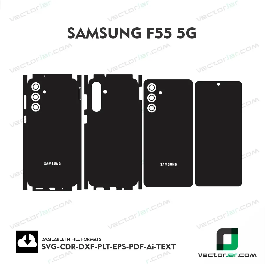 Samsung F55 5G Exact Fit Mobile Skin Vector Template