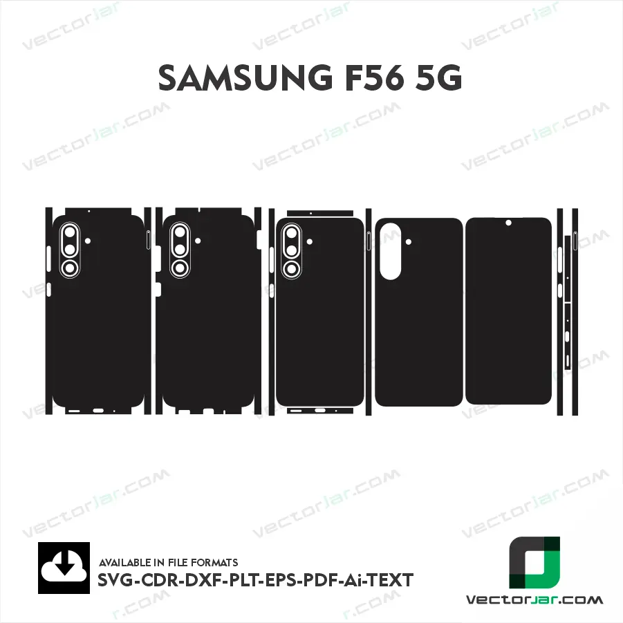 Samsung F56 5G Exact Fit Mobile Skin Vector Template