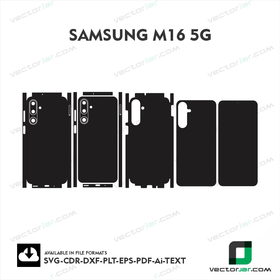Samsung M16 5G Exact Fit Mobile Skin Vector Template