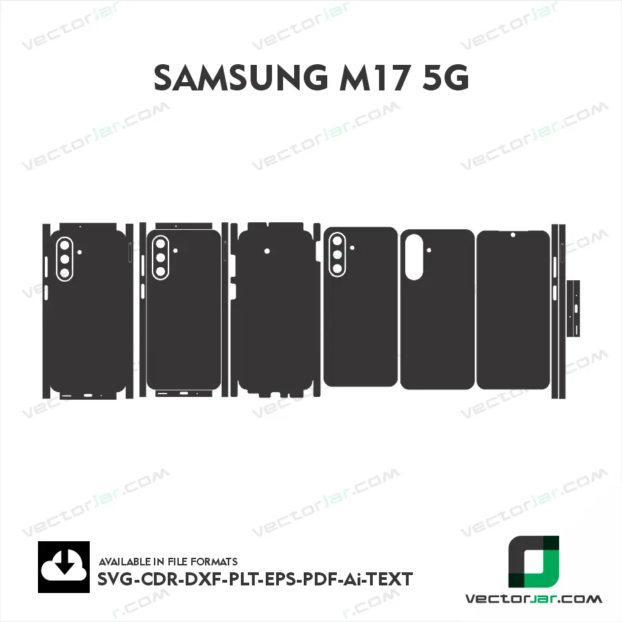 Samsung M17 5G Exact Fit Mobile Skin Vector Template