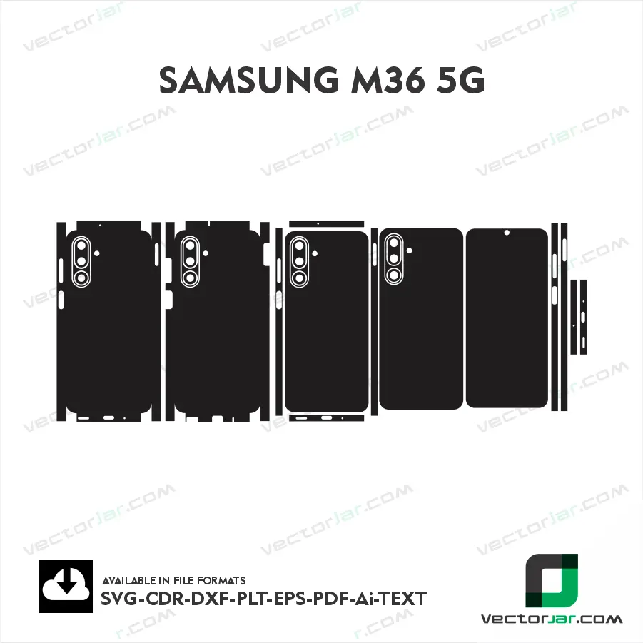 Samsung M36 5G Exact Fit Mobile Skin Vector Template