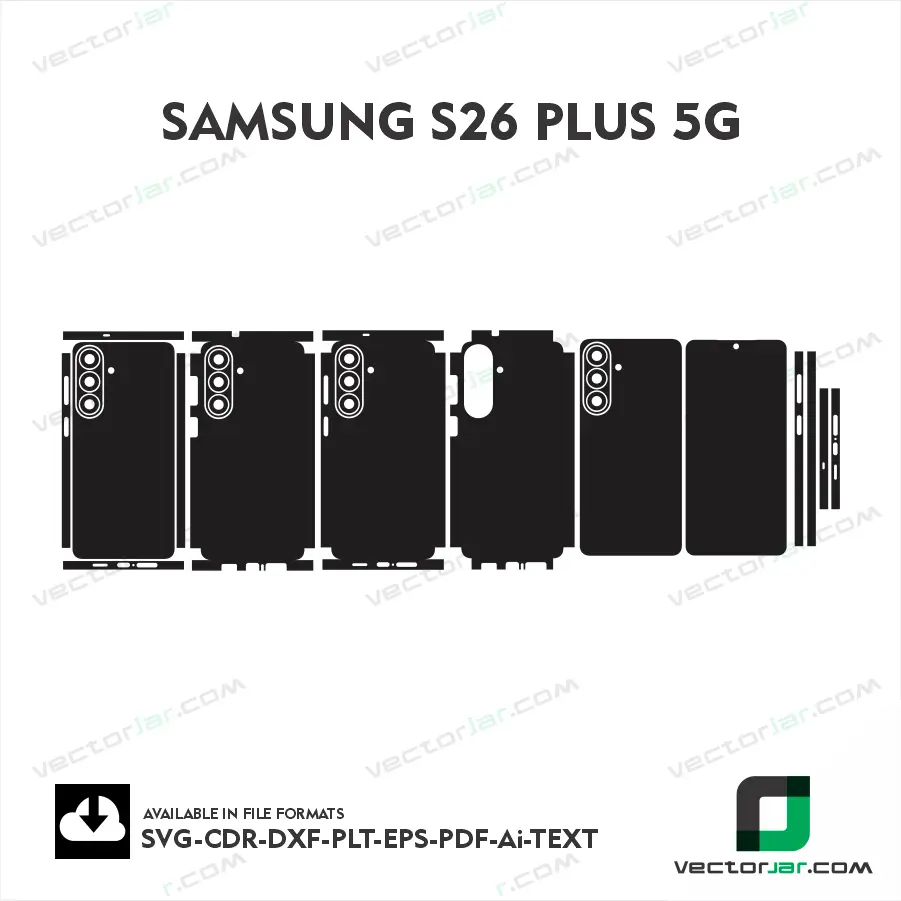 Samsung S26 Plus 5G Exact Fit Mobile Skin Vector Template