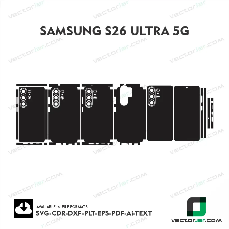 Samsung S26 Ultra 5G Exact Fit Mobile Skin Vector Template