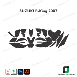Suzuki B-King 2007 Motorcycle Paint Protection Film and Vinyl Wrap Vector Template