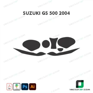 Suzuki GS 500 2004 Motorcycle Paint Protection Film and Vinyl Wrap Vector Template