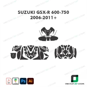 Suzuki GSX-R 600 / 750 2006-2011+ PPF & Wrap Template