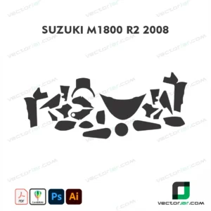 Suzuki M1800R2 2008 Motorcycle Paint Protection Film and Vinyl Wrap Vector Template