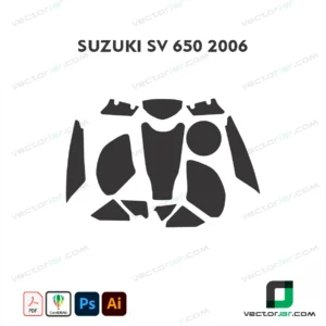 Suzuki SV650 2006 Motorcycle Paint Protection Film and Vinyl Wrap Vector Template