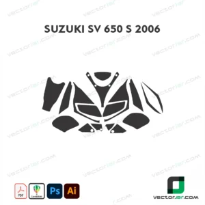 Suzuki SV650 S 2006 Motorcycle Paint Protection Film and Vinyl Wrap Vector Template