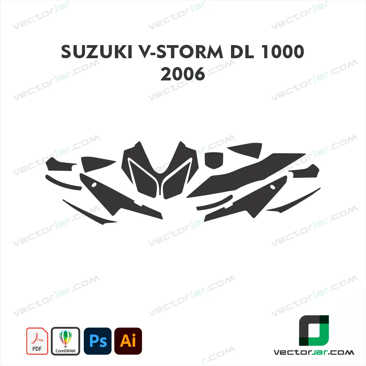 Suzuki V-Strom DL1000 2006 PPF & Wrap Template