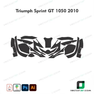 Triumph Sprint GT 1050 2010 Motorcycle Paint Protection Film and Vinyl Wrap Vector Template