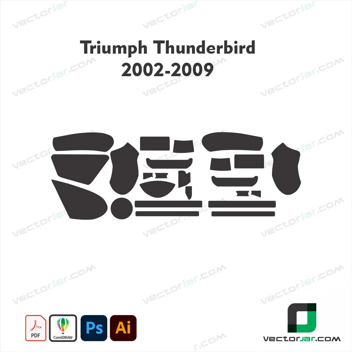 Triumph Thunderbird 2002-2009 PPF & Wrap Template