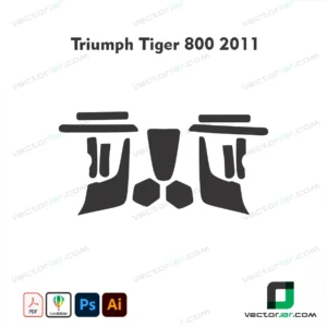 Triumph Tiger 800 2011 PPF & Wrap Template