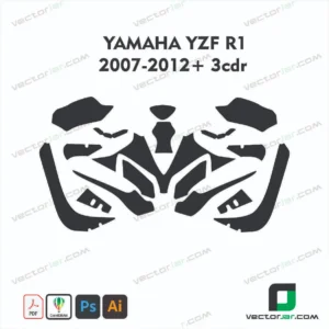 Yamaha YZF-R1 2007-2012+ 3 CDR PPF & Wrap Template