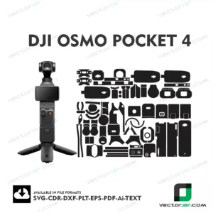 DJI Osmo Pocket 4 Camera Skin Vector Template