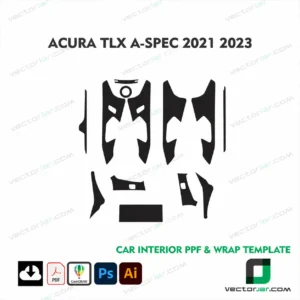 Acura TLX A-Spec 2021–2023 Interior PPF and Wrap Template