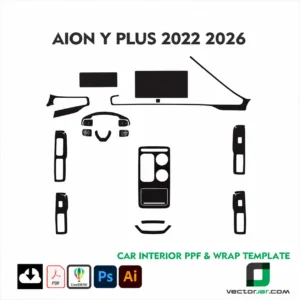 Aion Y Plus 2022–2026 Interior PPF and Wrap Template