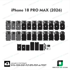 Apple iPhone 18 Pro Max 2026 Skin Vector Template