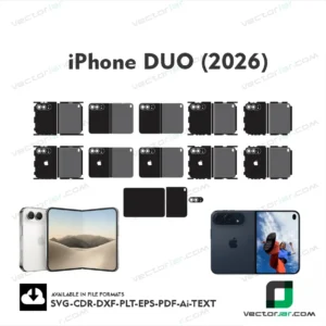 Apple iPhone Duo 2026 Skin Vector Template