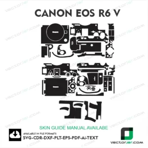 Canon EOS R6 V Camera Skin Vector Template