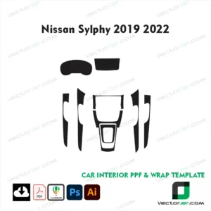 Nissan Sylphy 2019-2022 sedan PPF and vinyl wrap vector cutting template