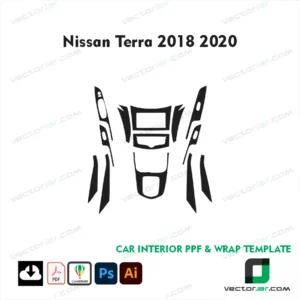Nissan Terra 2018-2020 SUV PPF and vinyl wrap vector cutting template