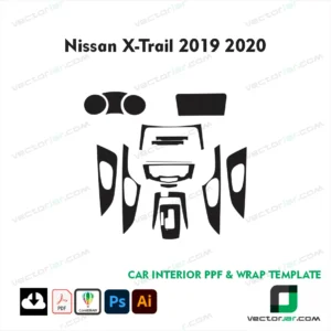 Nissan X-Trail 2019-2020 SUV PPF and vinyl wrap vector cutting template