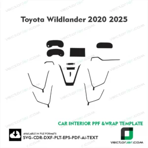 Toyota Wildlander 2020-2025 crossover SUV PPF and vinyl wrap vector cutting template