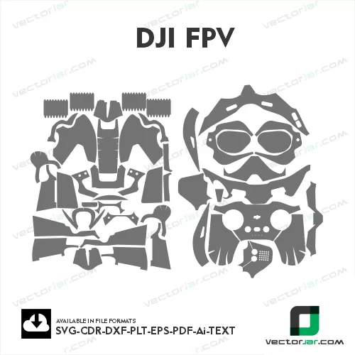 Dji FPV Skin Vector Template