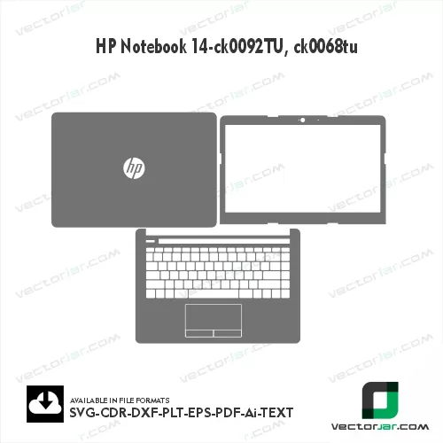 HP Notebook 14-ck0092TU, Ck0068tu Skin Vector Template