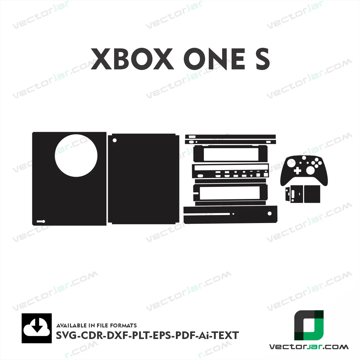 XBOX One S Skin Vector Template