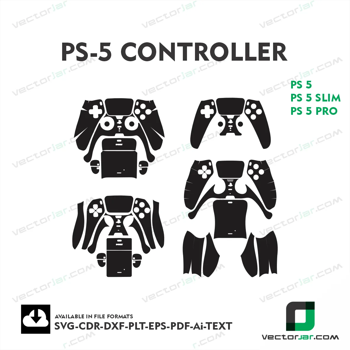 Playstation PS5 Controller Skin Vector Template