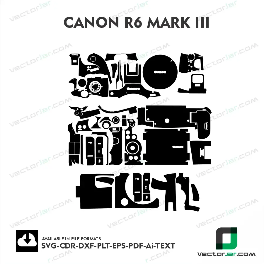 CANON R6 Mark 3 R6iii skin vector template